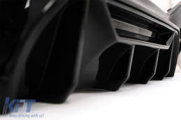 Diffusore d'aria Doppia uscita per Scarico Singolo per BMW Serie 1 F20 F21 LCI 15-19 Nero Lucido Competition Design-image-6087203