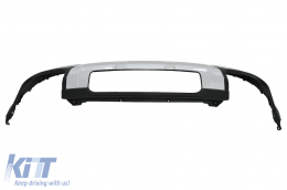 Diffusore d'aria Paraurti per Audi Q7 SUV 4M Facelift 2020+ SQ7 Design Punte Scarico-image-6098123