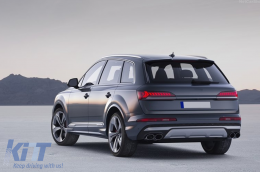 Diffusore d'aria Paraurti per Audi Q7 SUV 4M Facelift 2020+ SQ7 Design Punte Scarico-image-6098128