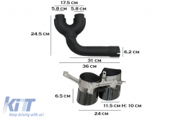 Diffusore d'aria Paraurti per Audi Q7 SUV 4M Facelift 2020+ Design SQ7 Punte Scarico Nero-image-6098114