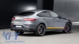 Diffusore d'aria paraurti per Mercedes GLC Coupe C253 15-18 GLC63 Look Scarico-image-6055444