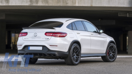 Diffusore d'aria paraurti per Mercedes GLC Coupe C253 15-18 GLC63 Look Scarico-image-6055447