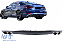 Diffusore d'aria per Audi A5 F5 S-Line 17-19 Terminali marmitta S5 Design-image-6084034