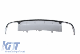 Diffusore d'aria per Audi A6 4G Facelift S-Line 15-18 Punte Scarico Griglia-image-6054107