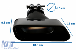 Diffusore d'aria per BMW F10 5 Series 11-17 M-Performance Marmitta V8 LCI Square-image-6081602