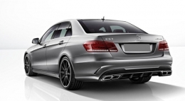 Diffusore d'aria per Mercedes W212 S212 Facelift AMG Line 13-16 E63 Look Nero-image-6034587