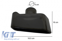 Diffusore doppia uscita per BMW F10 F11 11-17 Punte Sport M-Tech 550i Look-image-6074369