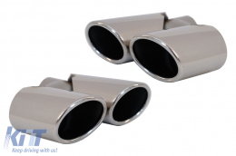 Diffusore Doppio Outlet Scarico Punte per AUDI Q5 8R Facelift 09-16 S-Line Paraurti-image-6076783