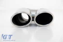 Diffusore Doppio Outlet Scarico Punte per AUDI Q5 8R Facelift 09-16 S-Line Paraurti-image-6076784