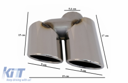 Diffusore Doppio Outlet Scarico Punte per AUDI Q5 8R Facelift 09-16 S-Line Paraurti-image-6076789