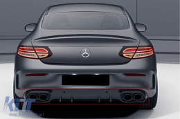 Diffusore Doppio Punte per Mercedes C C205 A205 2014-2019 C43 Look Night Package-image-6077944