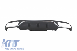 Diffusore Marmitta Scarico per Mercedes Classe E W213 S213 Standard 16-19 E63 Look Nero-image-6046953