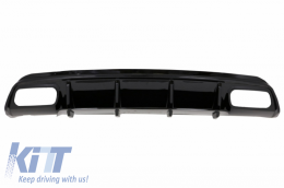 Diffusore Nero per Mercedes W176 12-15 A45 Look Silenziatore Suggerimenti Cromo-image-6028049