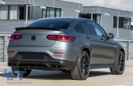 Diffusore Nero Silenziatore Punte per Mercedes GLC Coupé Facelift C253 20+ GLC63 Look-image-6084523