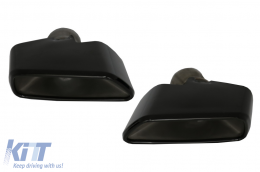 Diffusore Paraurti per BMW Serie 5 G30 G31 Punte Scarico 540 M Sport Look Square-image-6076142