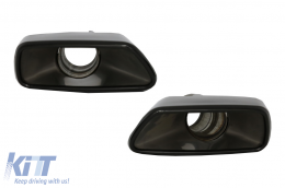 Diffusore Paraurti per BMW Serie 5 G30 G31 Punte Scarico 540 M Sport Look Square-image-6076143