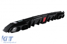 Diffusore Paraurti per Mercedes Classe C W205 S205 14-20 solo Sport Line Terminali Scarico-image-6108607