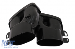 Diffusore Paraurti per Mercedes Classe C W205 S205 14-20 solo Sport Line Terminali Scarico-image-6108612