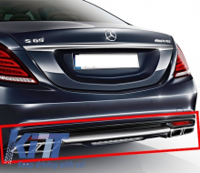 Diffusore Paraurti per Mercedes S W222 13-17 Terminali scarico S65 Look-image-5995388