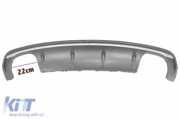 Diffusore paraurti posteriore per Audi A3 8V Berlina 2012-2015 S3 Look Grigio Argento-image-6003337