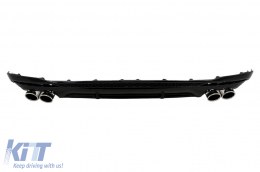 Diffusore paraurti posteriore per Audi A4 B9 8W Facelift 2020+ solo S Line Nero-image-6092762