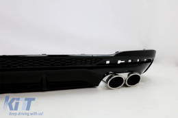 Diffusore paraurti posteriore per Audi A4 B9 8W Facelift 2020+ solo S Line Nero-image-6092763