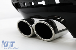 Diffusore paraurti posteriore per Audi A4 B9 8W Facelift 2020+ solo S Line Nero-image-6092773