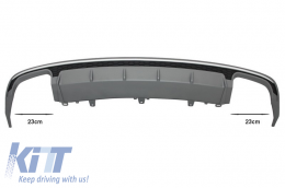 Diffusore paraurti posteriore per Audi A6 4G Facelift Limousine Avant 2015-2018 S6 Look-image-6069728