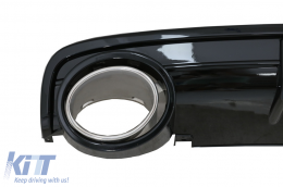 Diffusore paraurti posteriore per Audi A6 C6 4F 2004-2008 Berlina Avant RS Look Nero-image-6084268