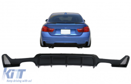 Diffusore Paraurti Posteriore per BMW Serie 4 F32 F33 F36 13-19 Coupe Cabrio M Look-image-6086408