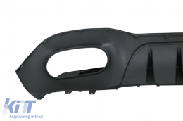 Diffusore paraurti posteriore per Mercedes A W177 Hatchback 2018+ Cromo Scarico-image-6070804