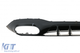 Diffusore paraurti posteriore per Mercedes A W177 Hatchback 2018+ Nero Scarico-image-6070788