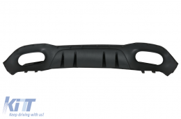 Diffusore paraurti posteriore per Mercedes A W177 Hatchback 2018+ Nero Scarico-image-6070789