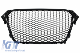 Diffusore per Audi A4 B8 Facelift 12-15 Punte scarico Griglia RS4 Look-image-6032335