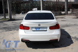 Diffusore per BMW 3 F30 F31 11+ Scarico Silenziatore Punta Opaco Carbonio M Look-image-6081225