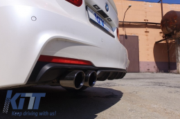 Diffusore per BMW 3 F30 F31 11+ Scarico Silenziatore Punta Opaco Carbonio M Look-image-6081227