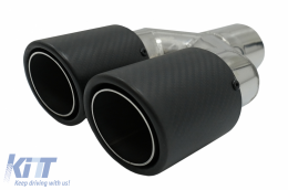 Diffusore per BMW 3 F30 F31 11+ Scarico Silenziatore Punta Opaco Carbonio M Look-image-6081253