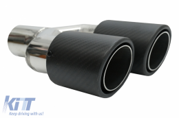 Diffusore per BMW 3 F30 F31 11+ Scarico Silenziatore Punta Opaco Carbonio M Look-image-6081255