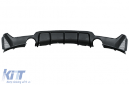 Diffusore per BMW 4 F32 F33 F36 2013-2019 M Look gemello Single Presa Nero lucido-image-6085552