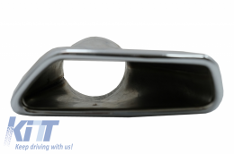 Diffusore per BMW 5 G30 G31 17+ M Perform Look Scarico Consigli Tips Cromo Nero-image-6058074