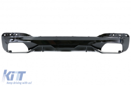 Diffusore per BMW 5 G30 Limousine 17+ M Performance Look Nero Punte Spoiler tronco-image-6076671