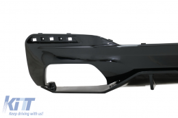 Diffusore per BMW 5 G30 Limousine 17+ M Performance Look Nero Punte Spoiler tronco-image-6076673