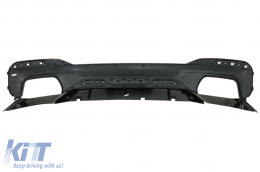 Diffusore per BMW 5 G30 Limousine 17+ M Performance Look Nero Punte Spoiler tronco-image-6076674