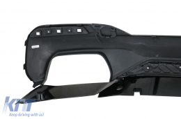 Diffusore per BMW 5 G30 Limousine 17+ M Performance Look Nero Punte Spoiler tronco-image-6076675