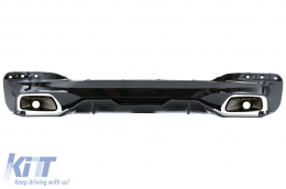 Diffusore per BMW 5 G30 Limousine 17+ M Performance Look Nero Punte Spoiler tronco-image-6076686