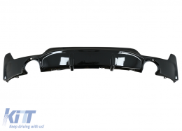 Diffusore per BMW F32 F33 F36 13+ 4er M Performance Look Twin Single Outlet Nero-image-6047217