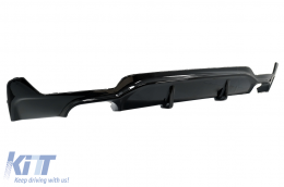 Diffusore per BMW Serie 4 F32 F33 F36 2013- Scarico Punte Nero lucido M Look-image-6087732