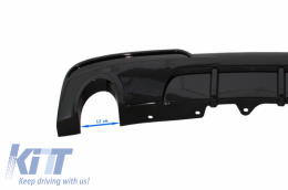 Diffusore per BMW Serie 5 F10 / F11 Non-LCI LCI 11-17 M-Technik Look Nero Lucido-image-6047574