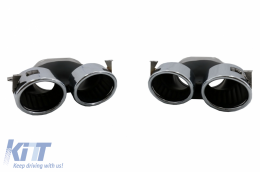 Diffusore per Mercedes A V177 Sedan 18-22 Cromo Scarico Davanti Lato Sfiati Pinne Flaps-image-6071052