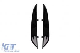 Diffusore per Mercedes A V177 Sedan 18-22 Cromo Scarico Davanti Lato Sfiati Pinne Flaps-image-6071060